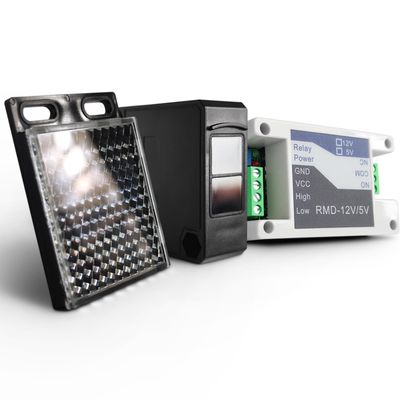 comprare Sensore di sicurezza riflettente automatico di cancello, rilevatore fotoelettrico, cortocircuito e protezione inversa fabbricazione online