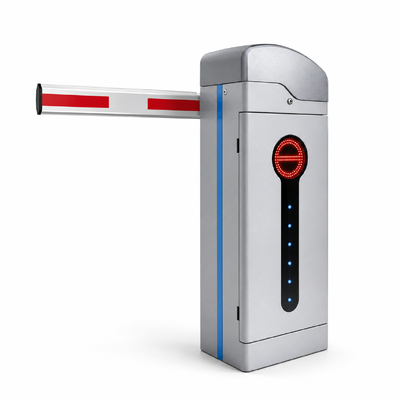 Porta di barriera automatica a motore senza spazzole a corrente continua con sistema di bilanciamento a doppia molla e braccio a gomma da 3 m 4,5 m 6 m per il controllo dell'accesso al parcheggio
